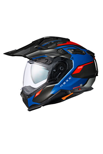 Nexx X.WED 3 KEYO KARBON MAT MAVİ-KIRMIZI KASK