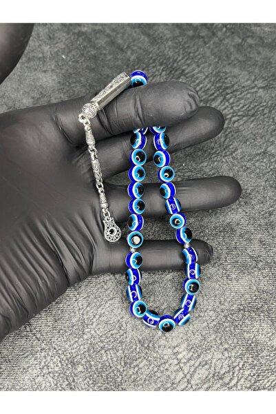 Mos Tespih سبحة بتصميم خاص مزينة بخرز العين الزرقاء عالية الجودة