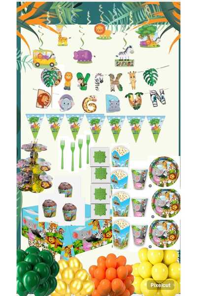 Mehca Safari 24 Person Happy Birthday Ultra Luxury Party Set