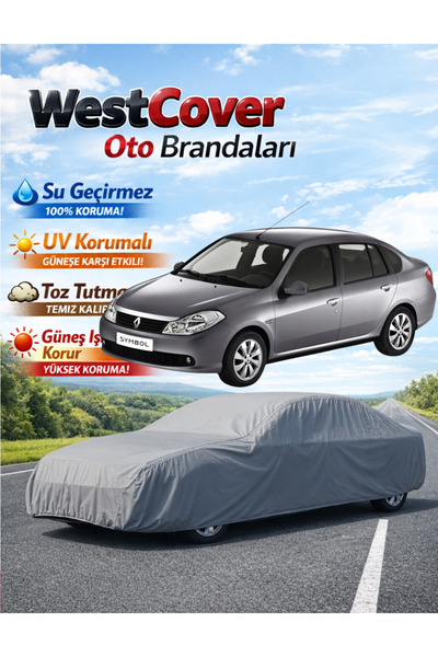 WestCover غطاء سيارة متوافق مع رينو سيمبول 2، خيمة مقاومة للماء، غطاء سيارة