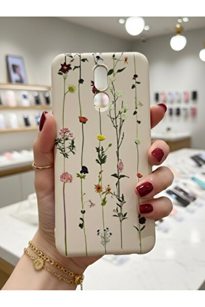 OVADA Huawei Mate 10 Lite Uyumlu Sarmaşık Ve Çiçek Desenli Silikon Telefon Kı...