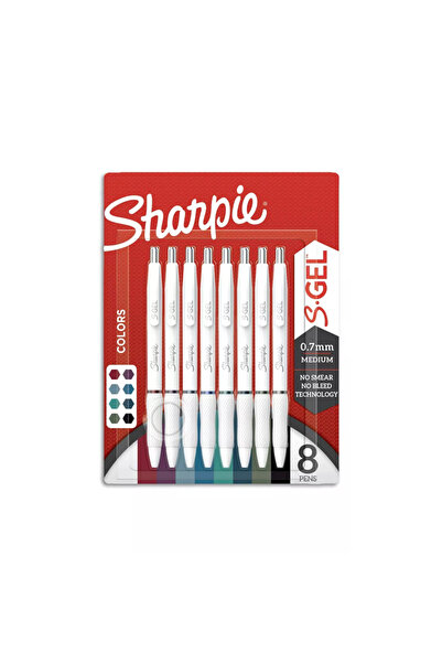 Sharpie S-Gel Fashion Jel Mürekkepli Kalem Seti 0.7mm 8 Renk