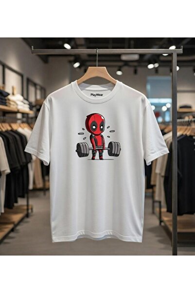 playwear Λευκό μπλουζάκι Deadlift oversized
