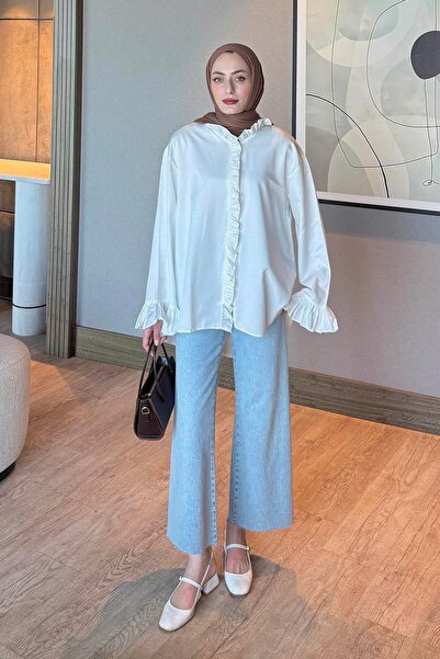 lamelif Frilly Shirt White