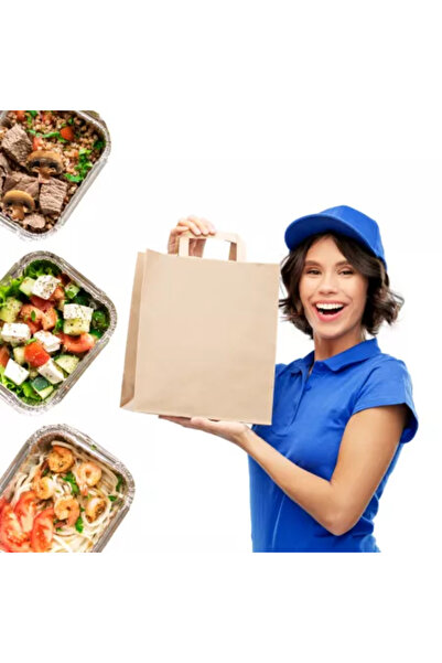 ECO 15 LARGE NATURAL PAPER BAGS WITH HANDLE