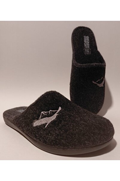 GEZER Felt Flat Sole Men's Lightweight Comfortable and Soft Home and Guest Sl...