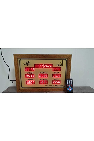 POLLY46 OYUNCAK Dijital Vakit Matik İmsakiye Ev Tipi Ezan Okuyan Saat