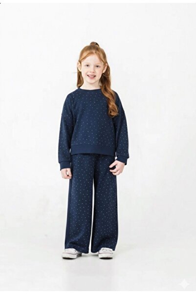 DEMOİSELLE طقم بناتي من قطعتين مرصع بالأحجار