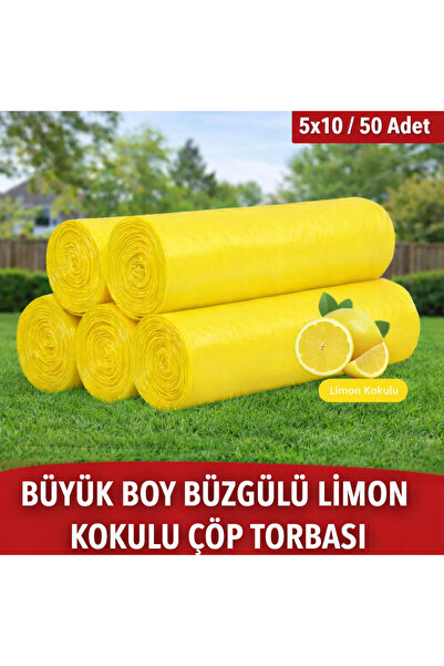 MR.NEJAT LİMON KOKULU 65X70 BÜZGÜLÜ BÜYÜK BOY ÇÖP TORBASI
