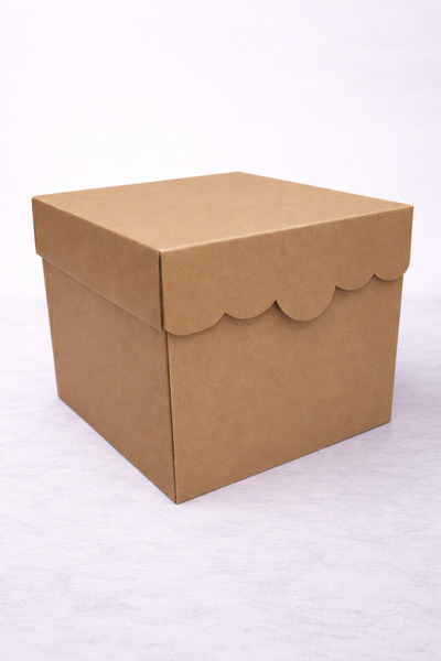 Ege Concept Life Kraft Pasta Kutusu 21x21x25 cm | Pastane & Organizasyon Pake...