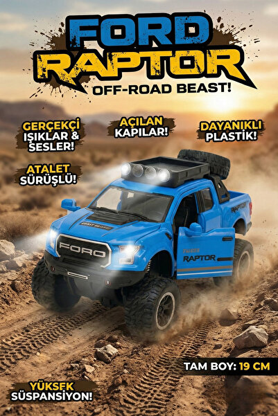 craftivio Off-Road Ford Raptor Işıklı Sesli Kapıları Açılan Sürtmeli Oyuncak ...