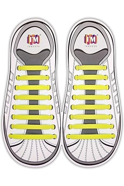 Inmaker 16 sireturi silicon adolescenti, galben neon, marimea M