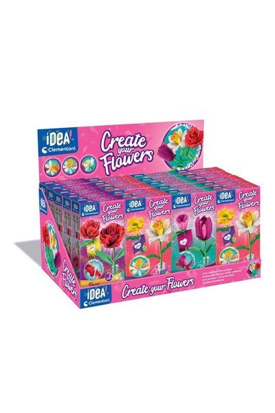CLEMENTONI 18867 فكرة كليميتوني - تصميم الزهور - اصنع زهرتك الخاصة (السعر الم...