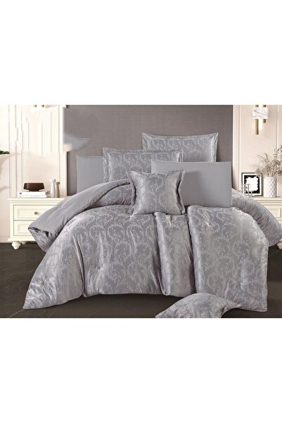 alzawia مفرش نفر 5 قطع ارجوان جاكار ملكي مايكروفايبر