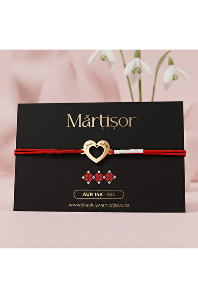 BLACK SWAN Bijoux 14K gold heart for Nana - Engraved gold heart 'My dear Nana'