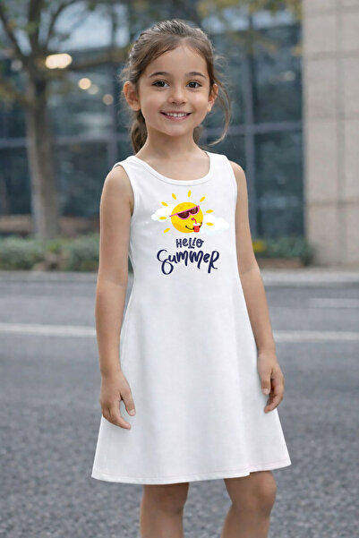 CACTUS COLLECTION ROCHIE DE VARĂ PENTRU FETE CU IMPRIMEU „HELLO SUMMER”