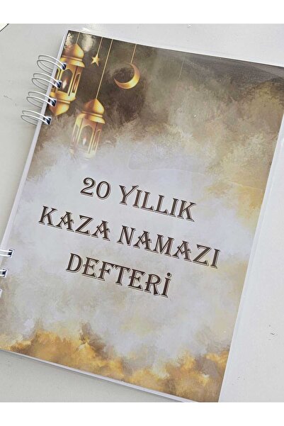 DESİGN 20 Yıllık Kaza Namazı ve Oruç Kazası Defteri ,Pvc Yıpranmaz Kapak
