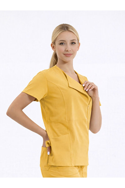 LITTE Uniformă chirurgicală pentru doctori și asistente, cu guler special și ...