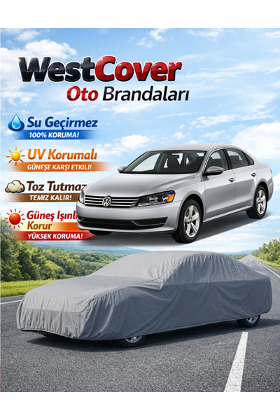 WestCover Volkswagen Passat (B7) Uyumlu Oto Branda,Su Geçirmez Çadır,Araba Br...