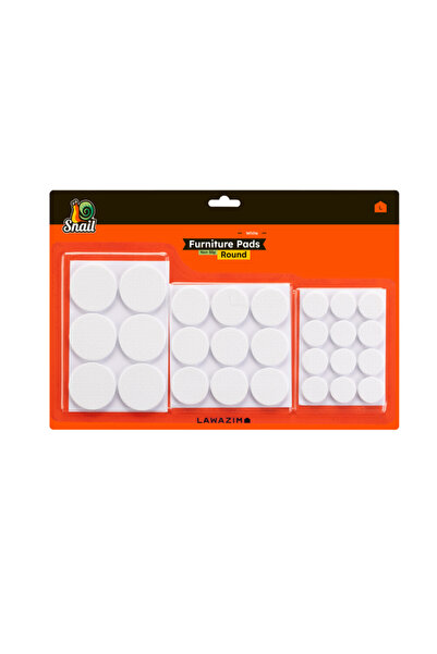 Lawazim Snail 27 Pcs Round Non-Slip Furniture Pads Self-Adhesive Floor Protec...