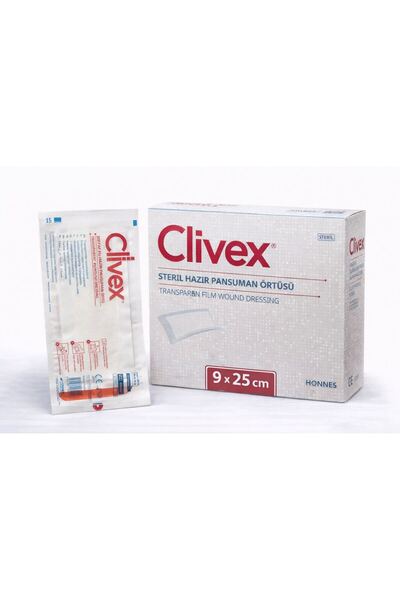 CLİVEX غطاء ضمادة من البولي يوريثان المعقم 9x25 سم مقاوم للماء وقابل للتنفس 2...