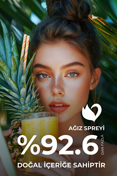 Human Care Ağız Spreyi - Mango & Ananas - Alkolsüz Doğal Ağız Kokusu Giderici Önleyici