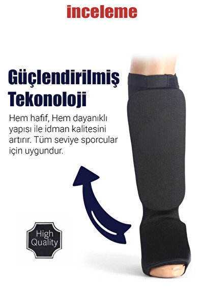 Hsport Hafif Tasarım Kick Boks Kaval Koruyucu Ter-Koku Yapmaz Muay Thai Ayak Baldır Koruma İdman Tekmelik