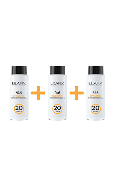 Lilafix Professional Lilafix 3'lü Paket 20V Oksidan Krem %6 Developer 60 ml
