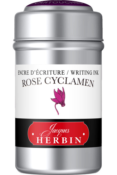 Jacques Herbin Мастилени касети Роза Цикламен - комплект от 6