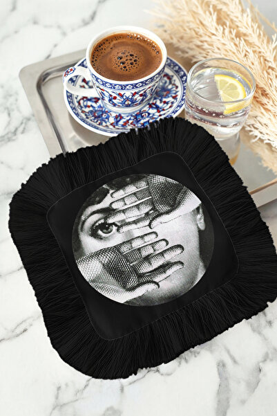 Evimde Bambaşka Καλλιτεχνική χαρτοπετσέτα παρουσίασης με μοτίβο προσώπου και ...