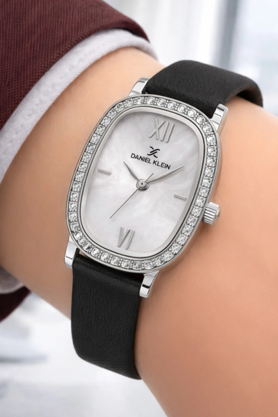 Daniel Klein Leather Cord Steel Case Women's Wristwatch+Bracelet Gift Black S...