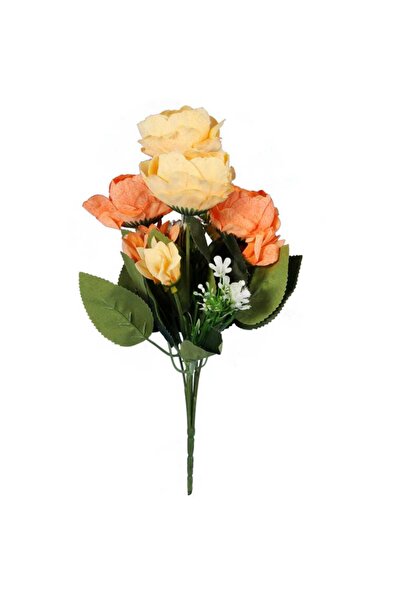 Goliat Wysokiej Jakości Bukiet 5 Sztucznych Piwonii w Kolorze Żółtym