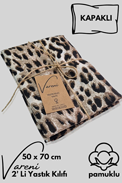 MUEV Bohemian Cotton Pillowcase 2 Pieces 50 X 70 cm Zippered, Covered, Flap P...