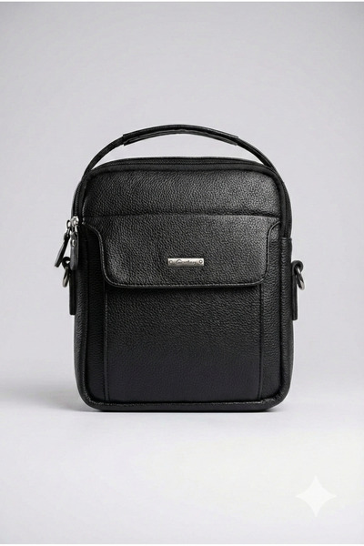 Catwins Black Leather Crossbody Hand & Shoulder Bag