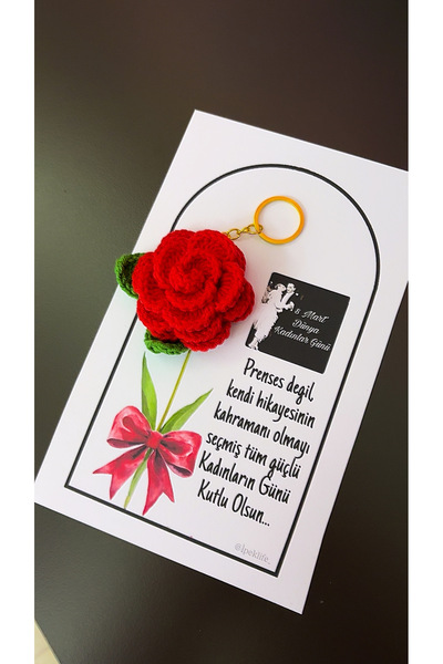 ipeklife Rose Keychain March 8 Women's Day Gift (10 Pieces)