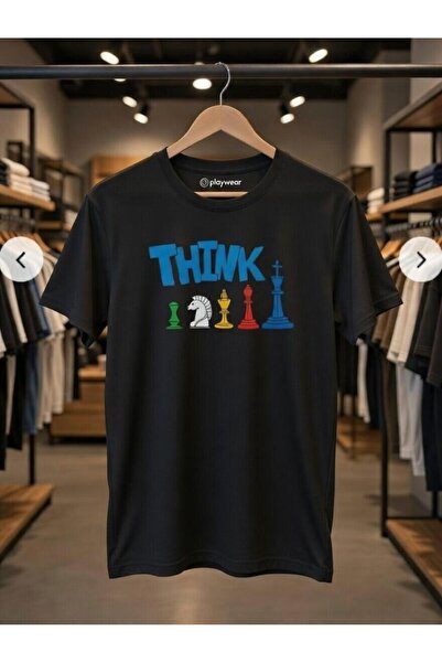 playwear Μπλουζάκι με σχέδιο σκάκι σε μαύρο χρώμα με στάμπα