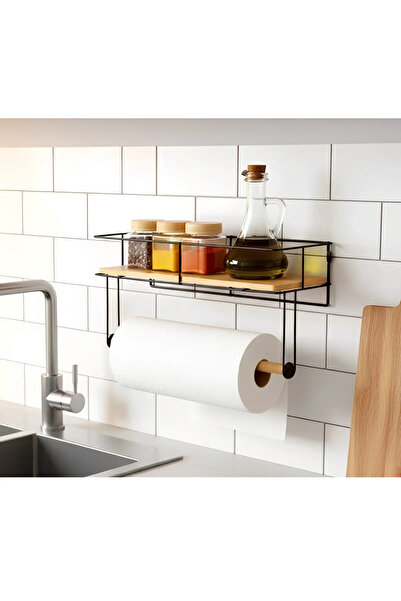 Herum Suport pentru role de șervețele de bucătărie, montat pe perete, cu dibl...