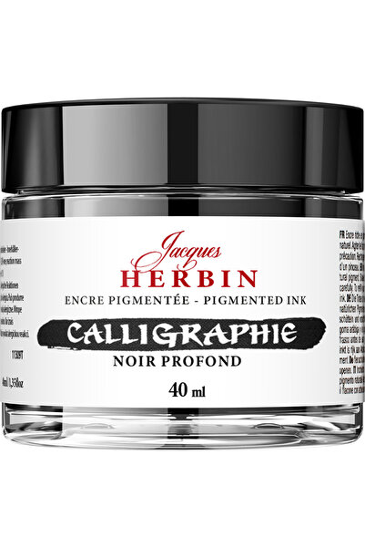Jacques Herbin Sticlă de cerneală 40ml pigmentată negru intens