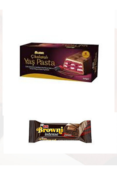 Eti Yaş Pasta Chocolate Cake 395 Grams and 1 Brownie Intense.
