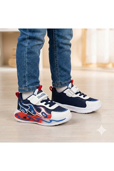 Tom Wins Velcro Mesh Flame Pattern Daily Lightweight Children's Sports Shoes ...