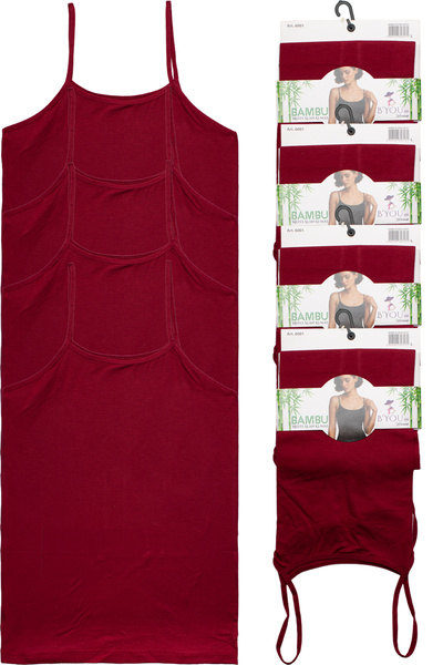 B'YOU life 4-Piece Rope Strap L Stretch Fabric Bamboo Women's Tank Top