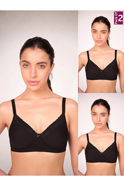 MUNNS AND MARS By Styli Pack of 2 - Lightly Padded Cotton T-Shirt Bra