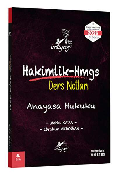 Temsil Kitap İMTİYAZ 2026 HMGS Hakimlik Anayasa Hukuku Ders Notları