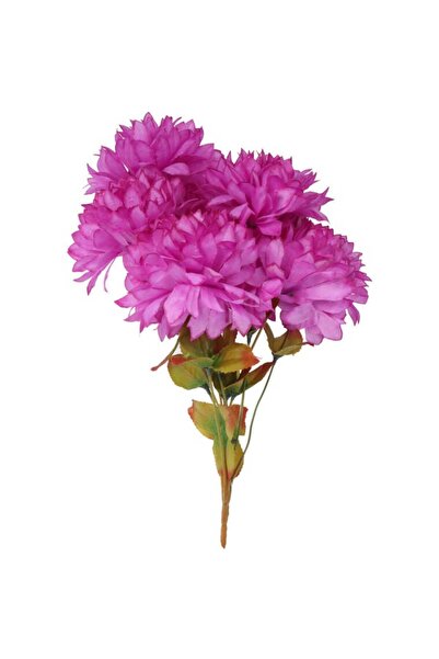 Goliat Bukiet 9 chryzantem z liśćmi kolor fioletowy