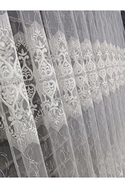 MİR Tulle Curtain Embroidered Embroidery Fabric Super Embroidered Model Color...