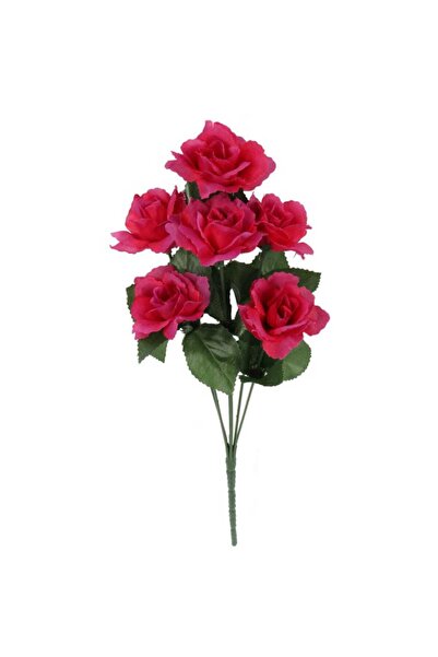 Goliat Różowy Bukiet Sztucznych Róż 38cm, 6 Sztuk - Dekoracja do Kompozycji F...