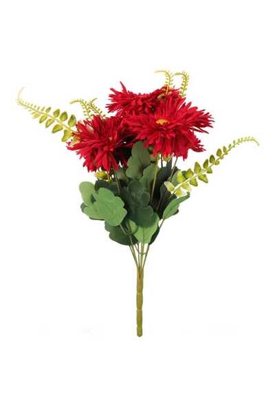 Goliat BUKIET 9 ASTRÓW Z PAPROTKAMI 42 CM KOLOR CZERWONY