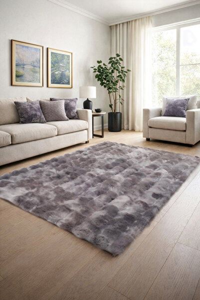 Aden Maya Tavşan Tüyü Bubble Halı | Bubble Peluş Makinede Yıkanabilir Kaymaz ...