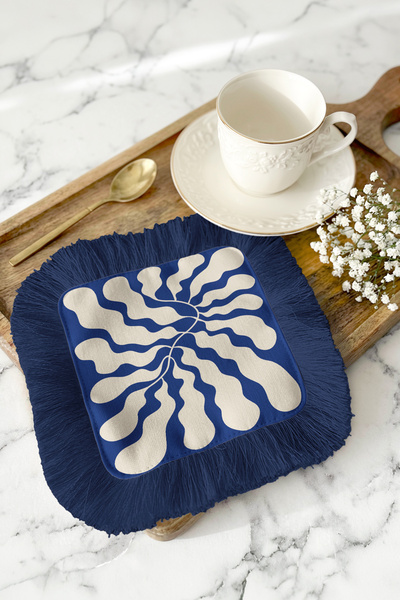 Evimde Bambaşka Șervețel de prezentare cu franjuri Royal Wave Elegance - Șerv...