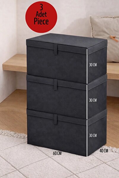 ALAS 3 Adet Çok Amaçlı Baza Altı Mega Boy Giysi Kutu Hurç
